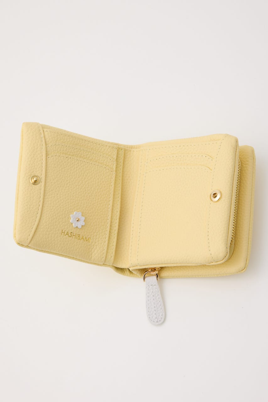 【HASHIBAMI】スモールフラワー ハーフウォレット YEL FREE