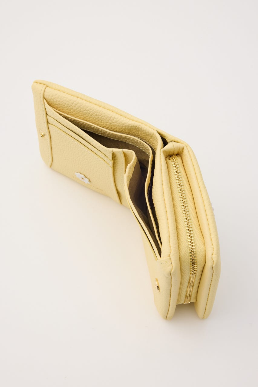 【HASHIBAMI】スモールフラワー ハーフウォレット YEL FREE