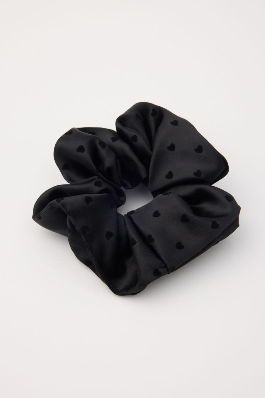 【SHEL'TTER SELECT】ハートドット柄 シュシュ BLK FREE