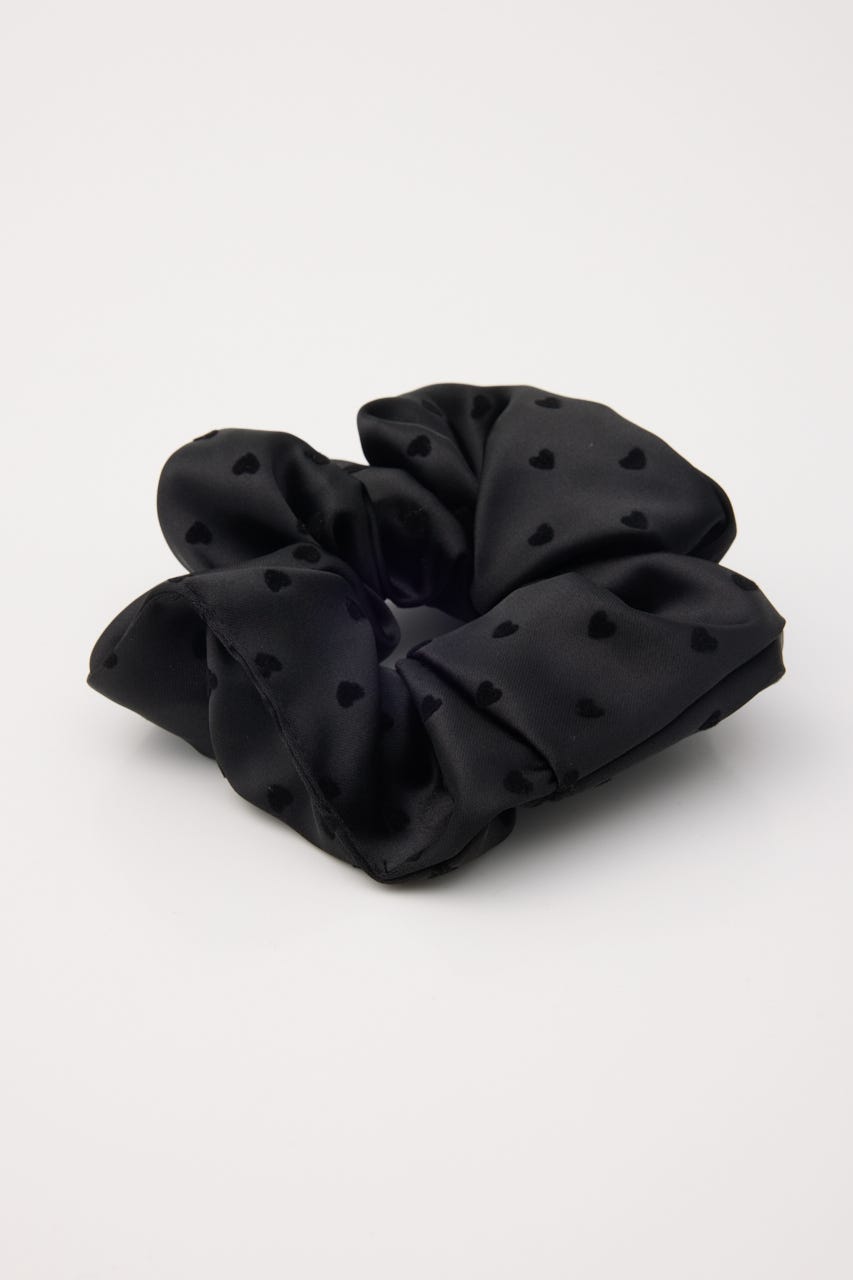 【SHEL'TTER SELECT】ハートドット柄 シュシュ BLK FREE