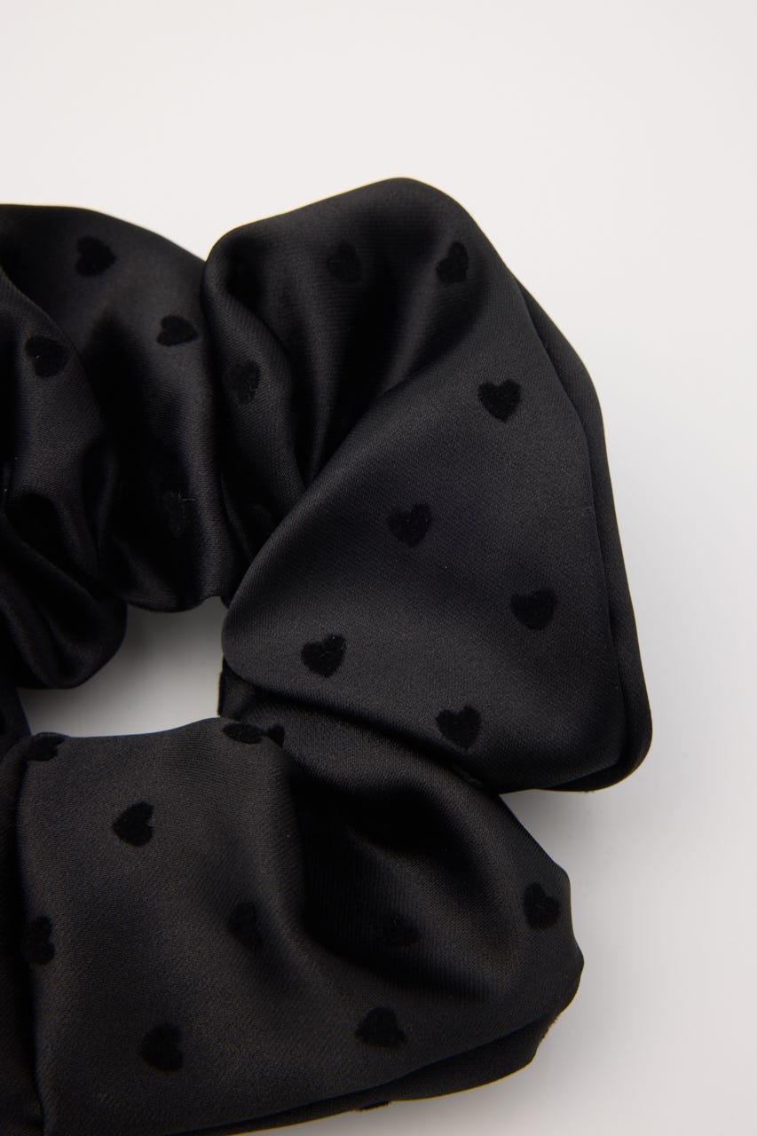 【SHEL'TTER SELECT】ハートドット柄 シュシュ BLK FREE