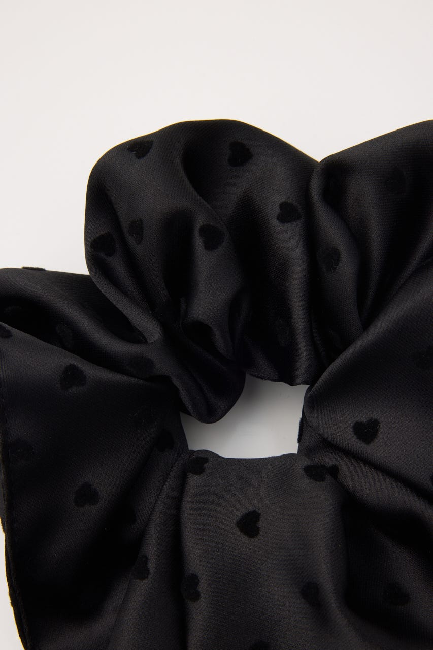 【SHEL'TTER SELECT】ハートドット柄 シュシュ BLK FREE