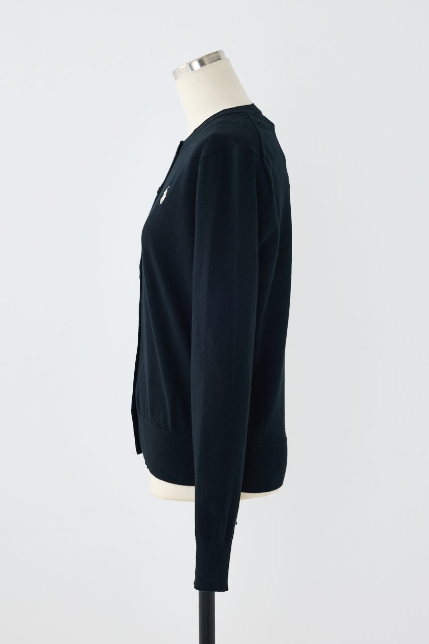 【POLO RALPH LAUREN】コットン クルーネック カーディガン BLK S