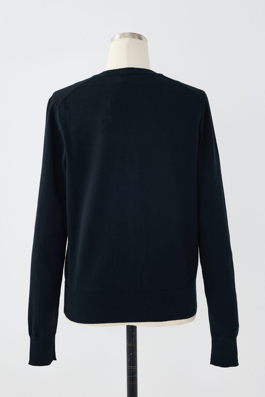 【POLO RALPH LAUREN】コットン クルーネック カーディガン BLK S