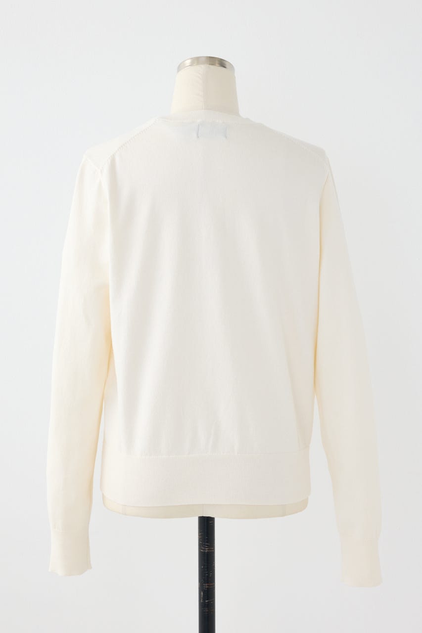 【POLO RALPH LAUREN】コットン クルーネック カーディガン IVOY S