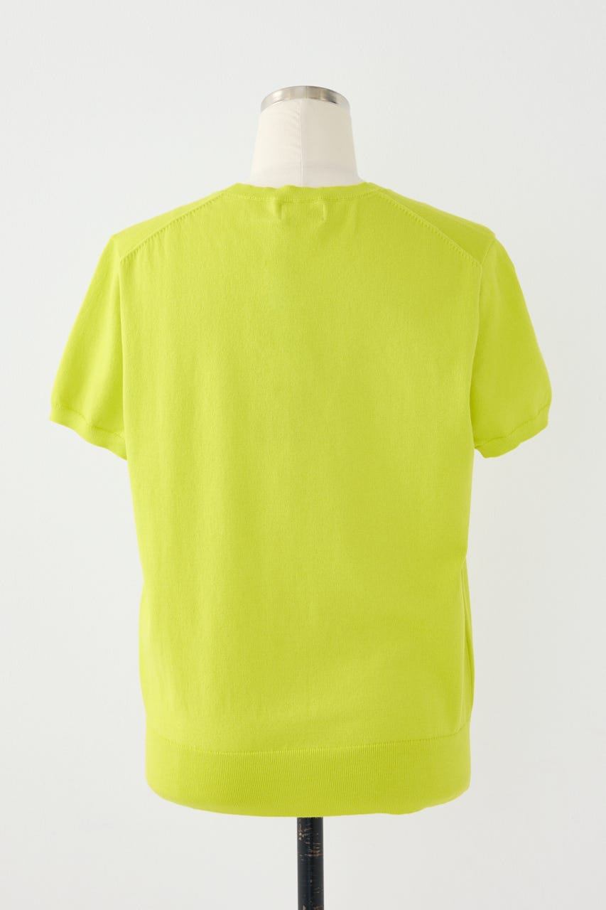 【POLO RALPH LAUREN】コットン クルーネック ニット トップ LIME M