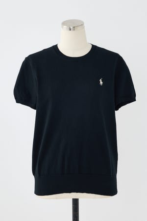 【POLO RALPH LAUREN】コットン クルーネック ニット トップ