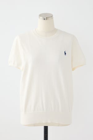 【POLO RALPH LAUREN】コットン クルーネック ニット トップ