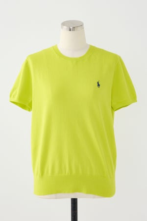 【POLO RALPH LAUREN】コットン クルーネック ニット トップ