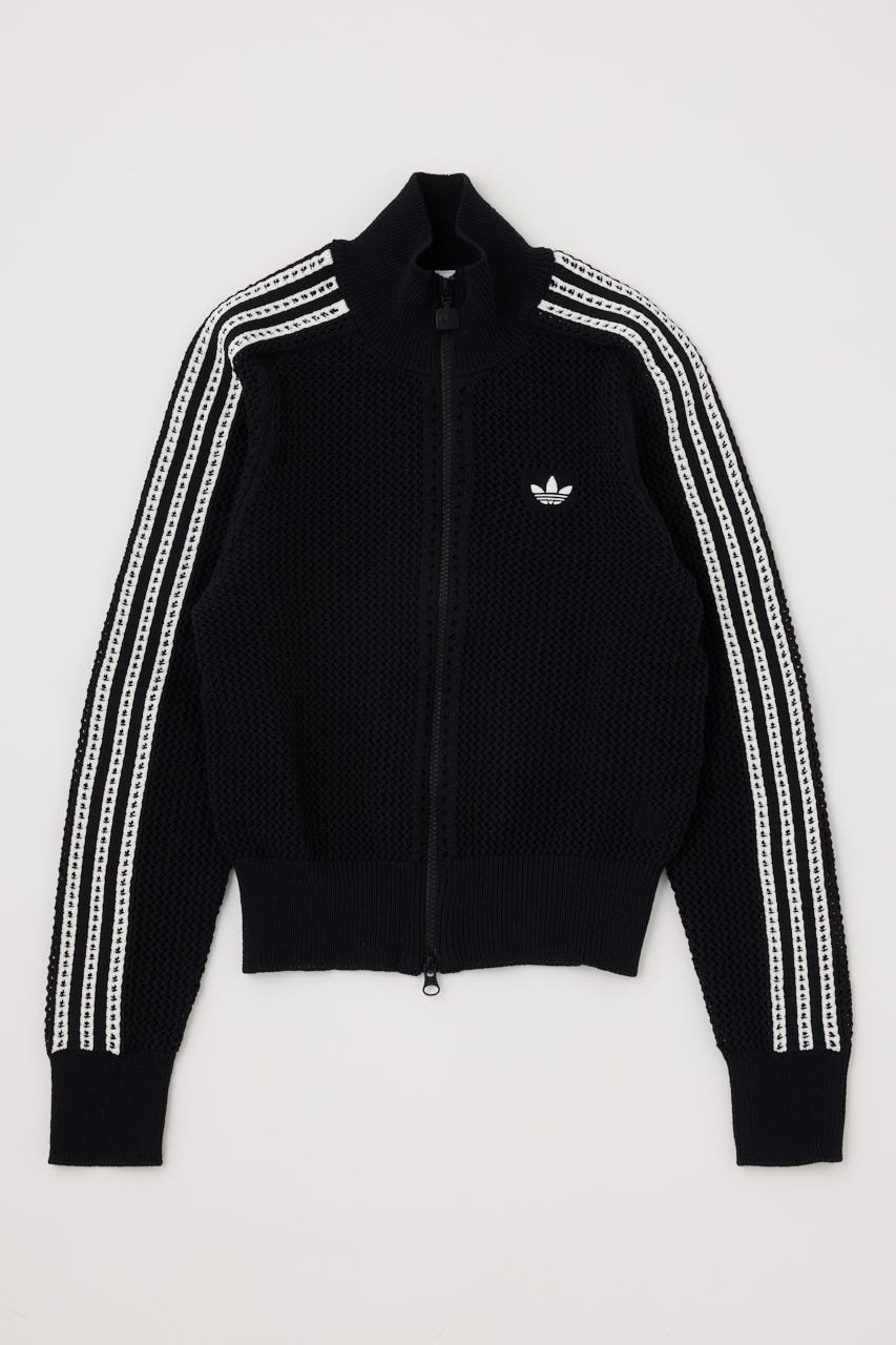 【adidas Originals】ニット クロシェ ファイヤーバード トラックトップ BLK M