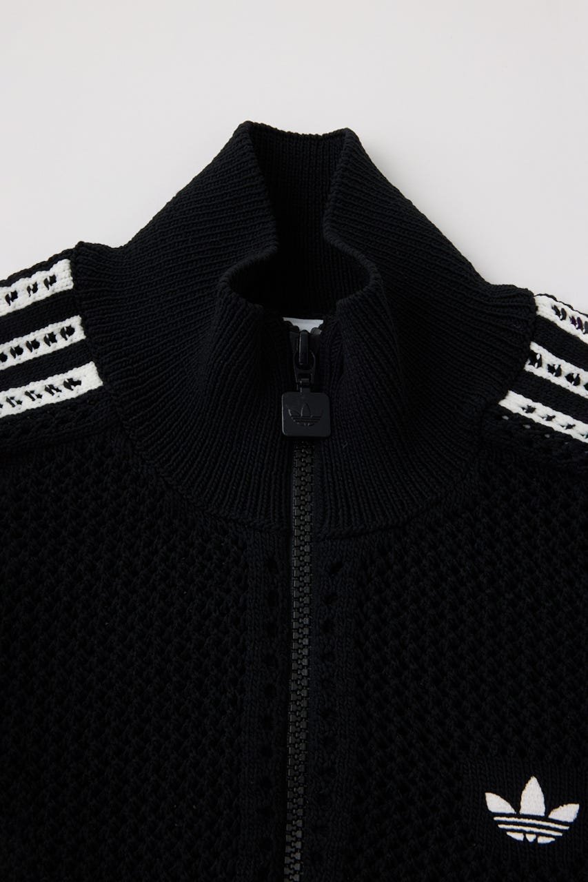 【adidas Originals】ニット クロシェ ファイヤーバード トラックトップ BLK M