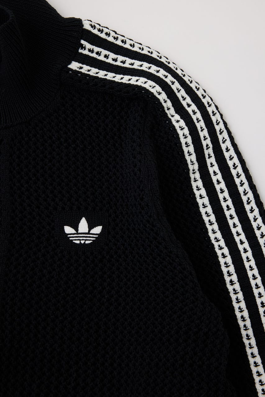 【adidas Originals】ニット クロシェ ファイヤーバード トラックトップ BLK M