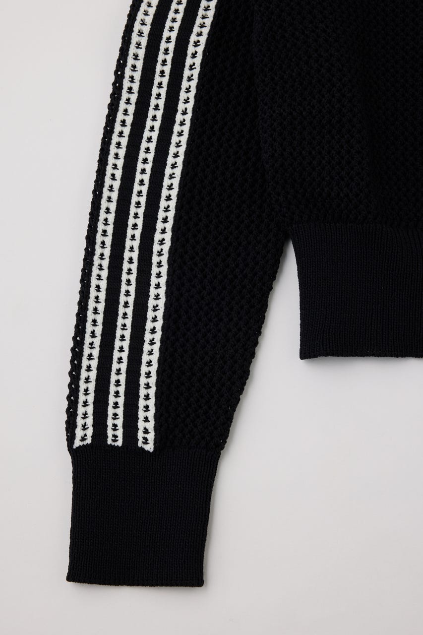 【adidas Originals】ニット クロシェ ファイヤーバード トラックトップ BLK M