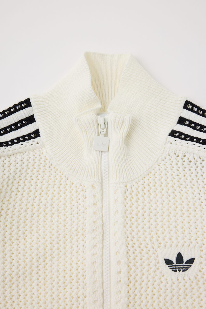 【adidas Originals】ニット クロシェ ファイヤーバード トラックトップ IVOY M