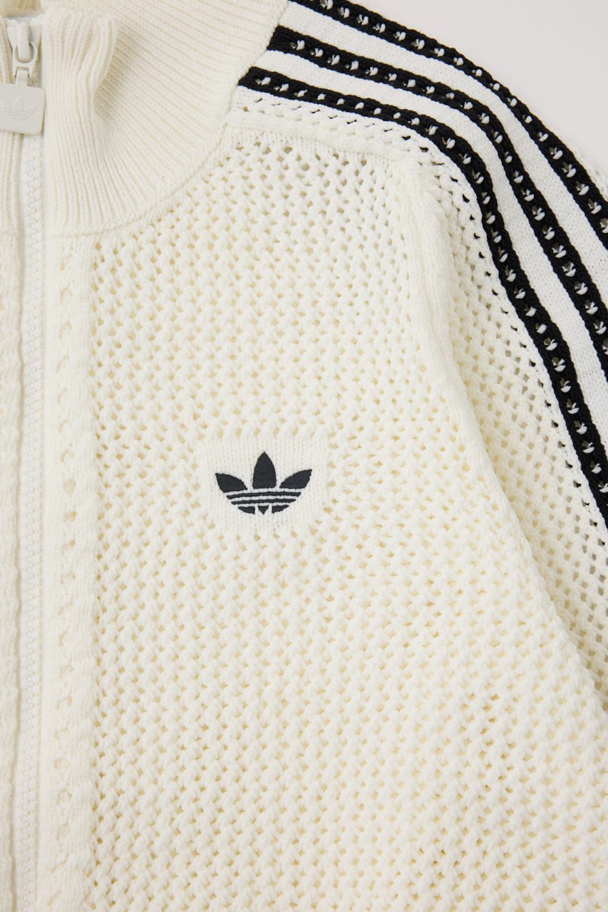 【adidas Originals】ニット クロシェ ファイヤーバード トラックトップ IVOY M