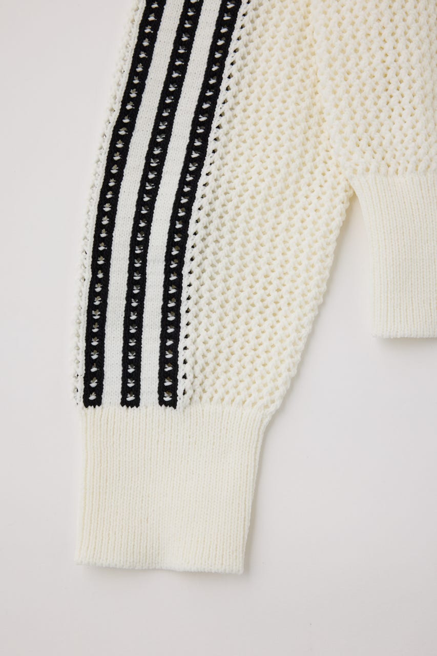 【adidas Originals】ニット クロシェ ファイヤーバード トラックトップ IVOY M