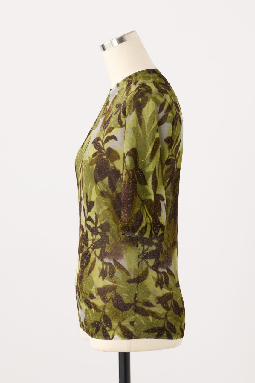 【ARMANI EXCHANGE】リーフ柄 プルオーバートップス Multi_1 S