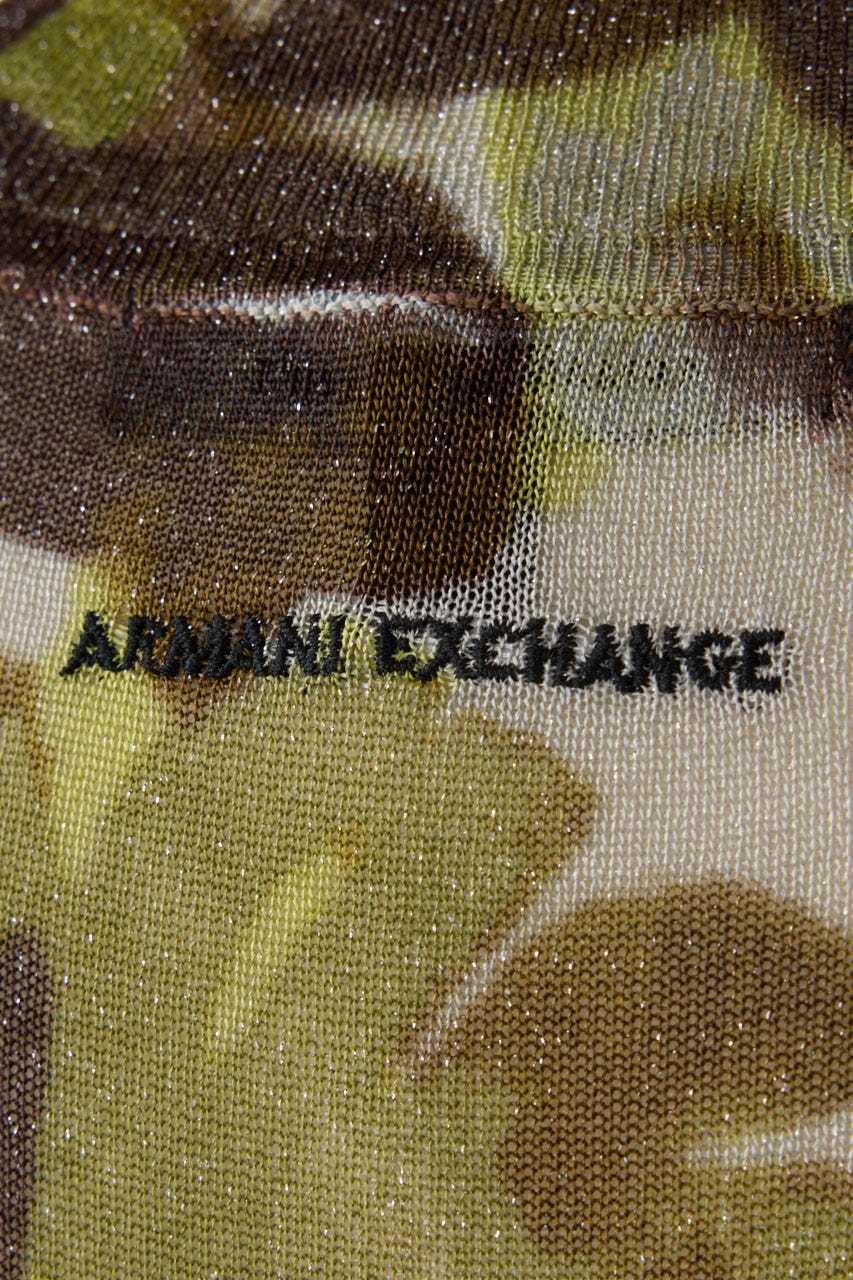 【ARMANI EXCHANGE】リーフ柄 プルオーバートップス Multi_1 S