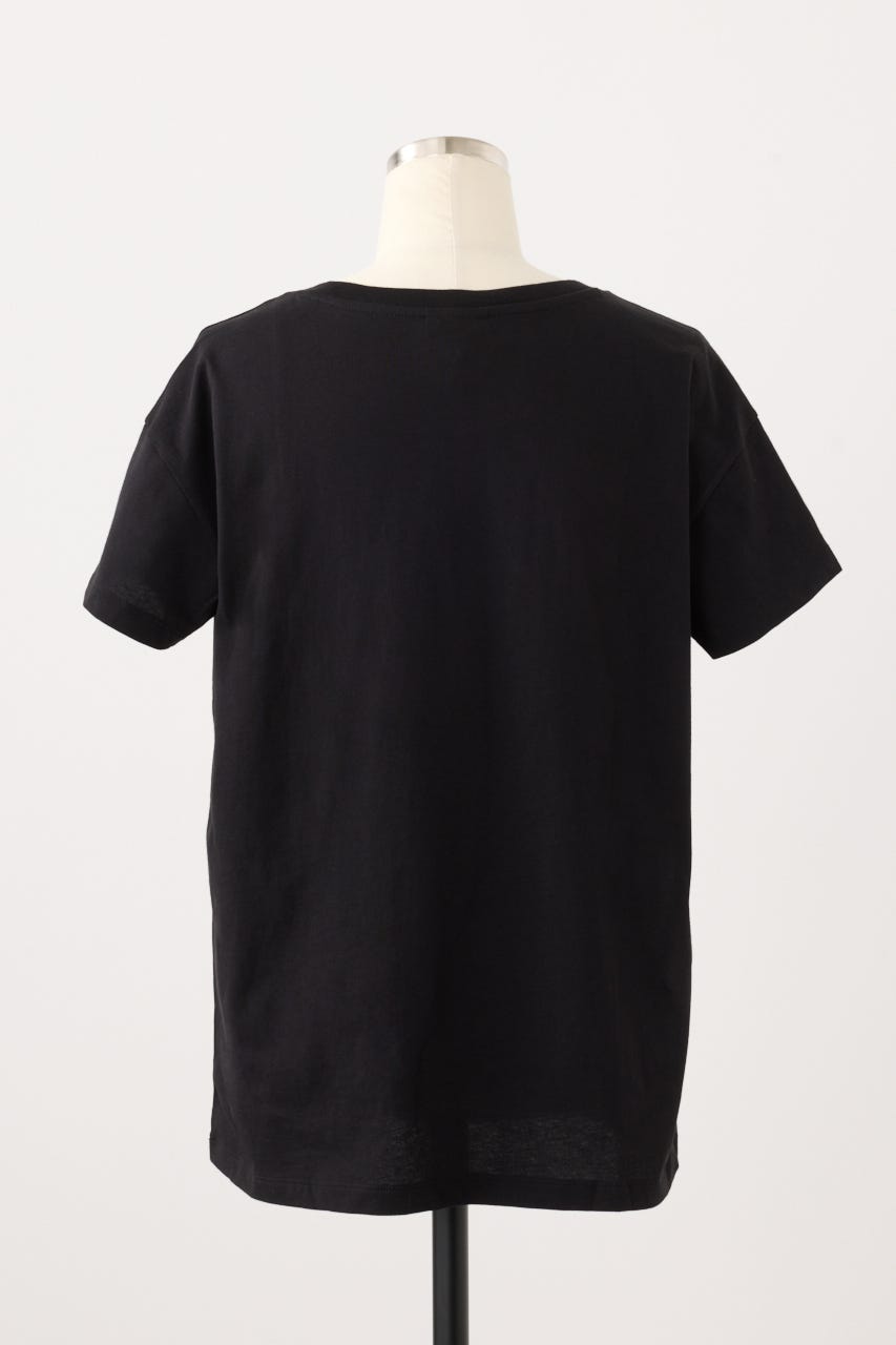 【ARMANI EXCHANGE】チェーンディティール 半袖クルーネックTシャツ BLK S
