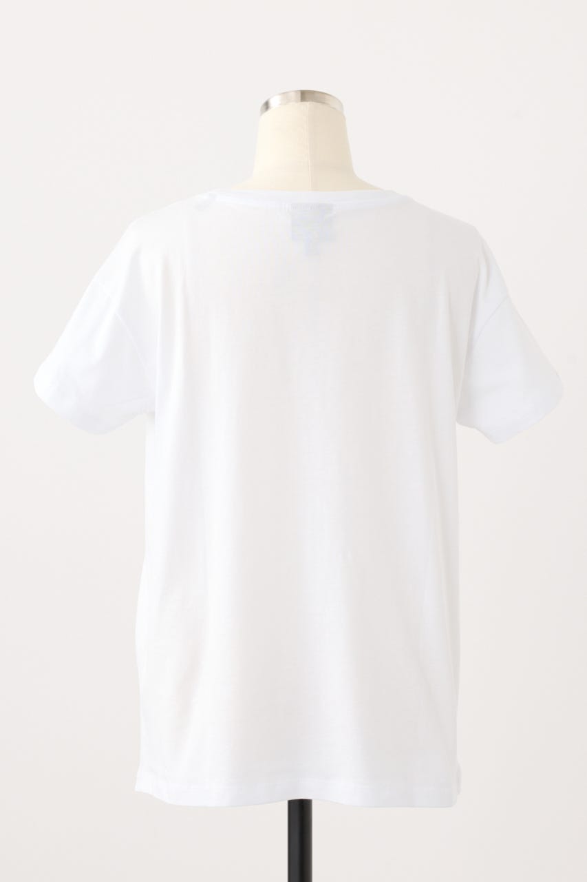 【ARMANI EXCHANGE】チェーンディティール 半袖クルーネックTシャツ WHT S