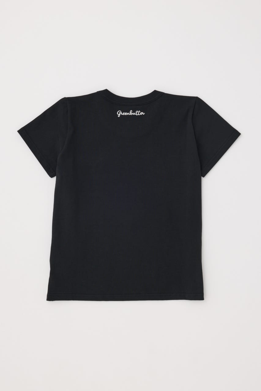 【GREEN BUTTER】Heart Applique Tシャツ BLK L