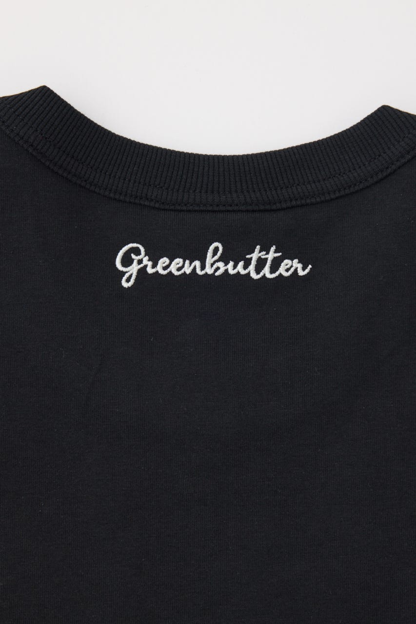 【GREEN BUTTER】Heart Applique Tシャツ BLK L