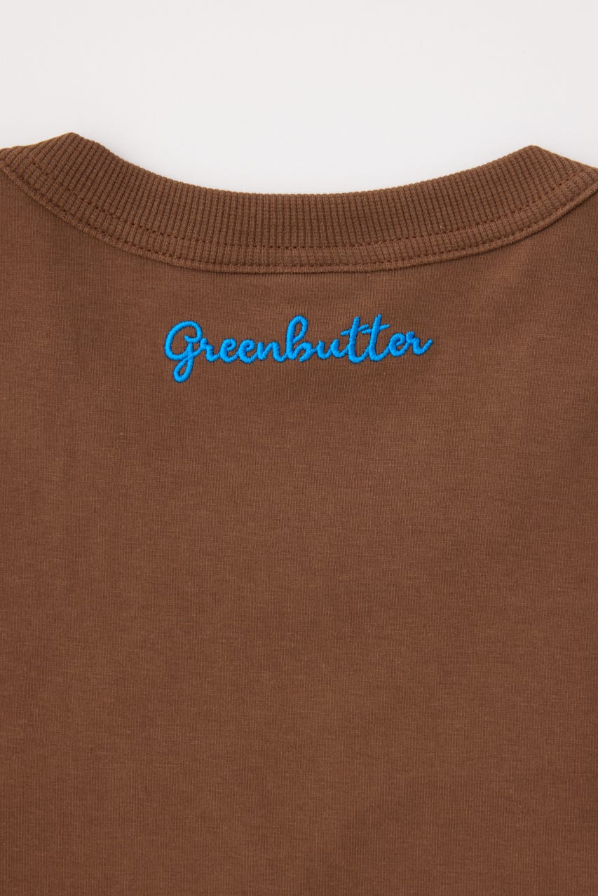 【GREEN BUTTER】Heart Applique Tシャツ BRN L