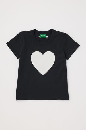 【GREEN BUTTER】Heart Applique Tシャツ