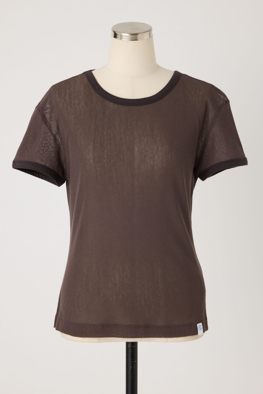 【PISCESS】Cotton Mesh Slim Fit Tシャツ BRN FREE