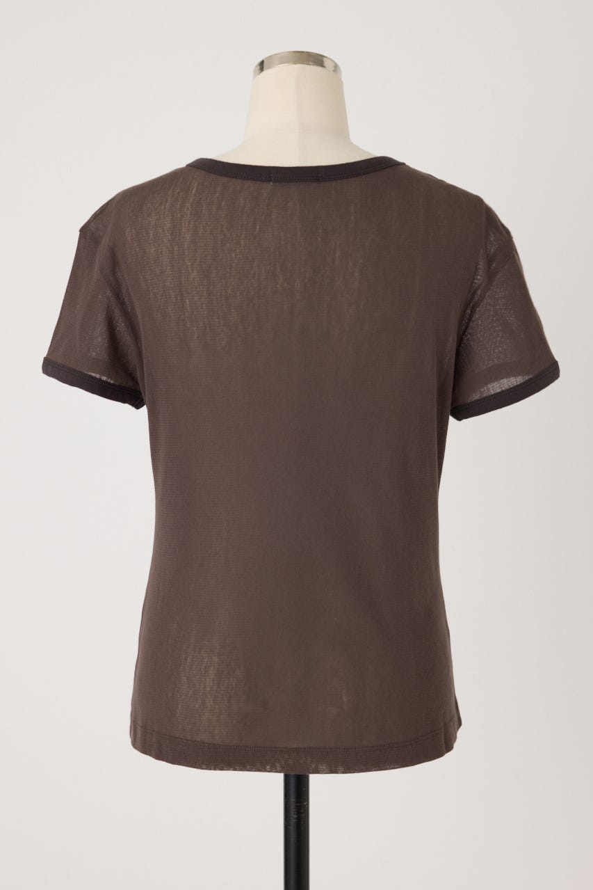 【PISCESS】Cotton Mesh Slim Fit Tシャツ BRN FREE