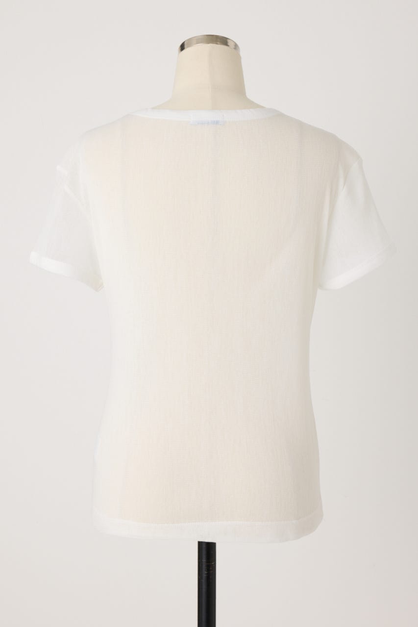 【PISCESS】Cotton Mesh Slim Fit Tシャツ WHT FREE