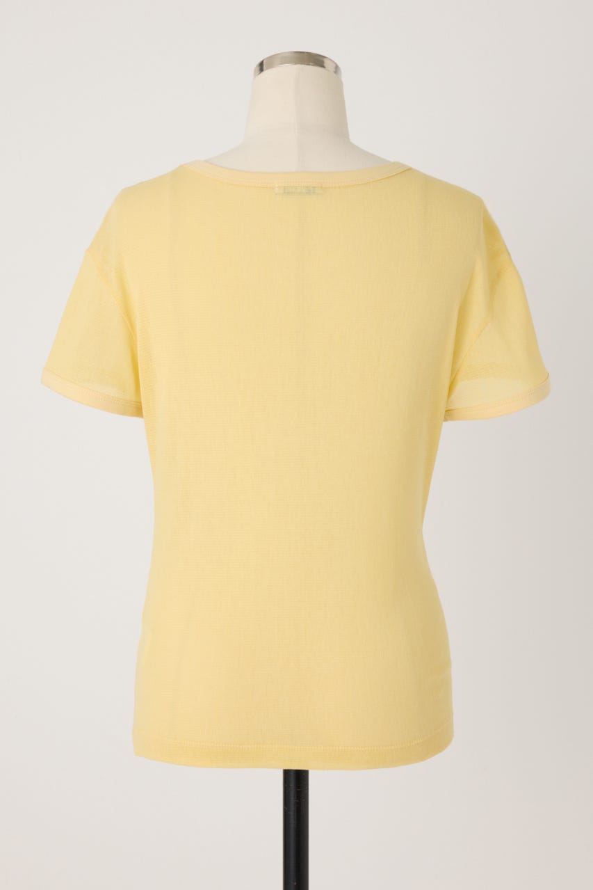 【PISCESS】Cotton Mesh Slim Fit Tシャツ YEL FREE