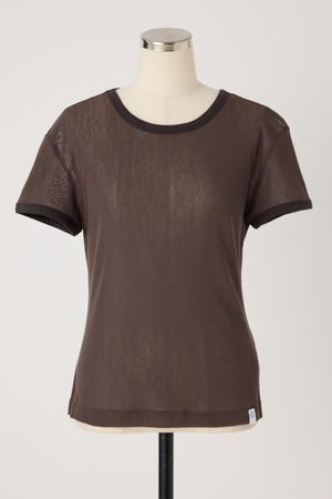【PISCESS】Cotton Mesh Slim Fit Tシャツ