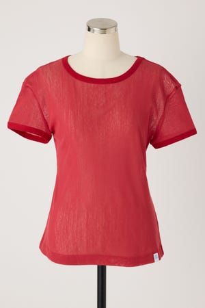 【PISCESS】Cotton Mesh Slim Fit Tシャツ