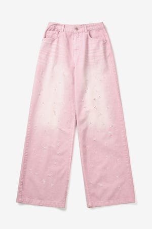 【INSTANTFUNK】ダメージ ワイドパンツ