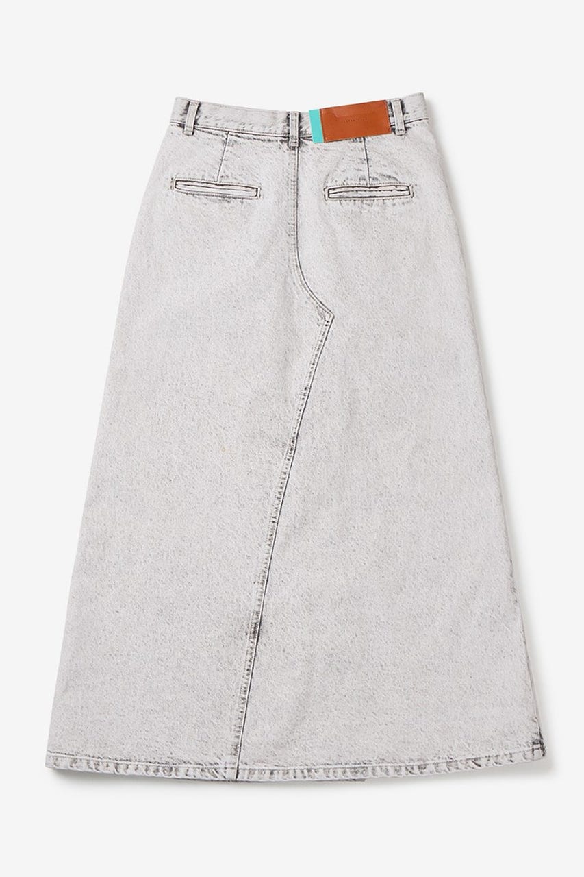 【INSTANTFUNK】ヴィンテージ ウォッシュド スカート GRY M