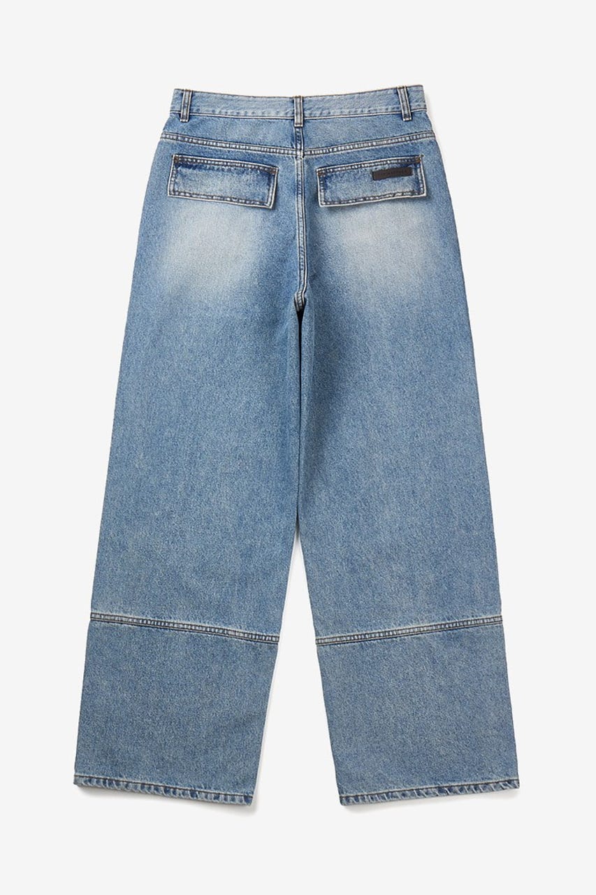 【INSTANTFUNK】ライン デニムパンツ L/BLU XL