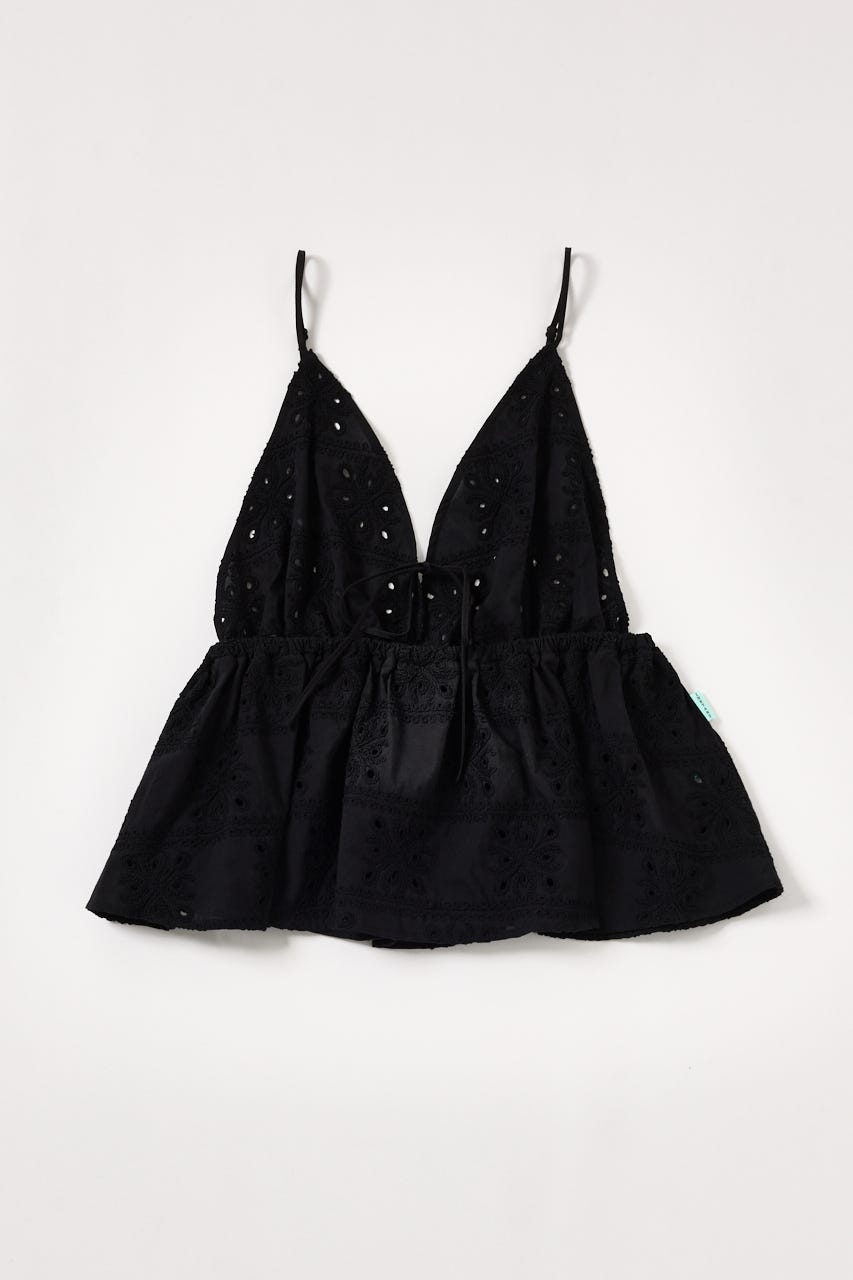 【INSTANTFUNK】アイレット ビスチェトップ BLK FREE