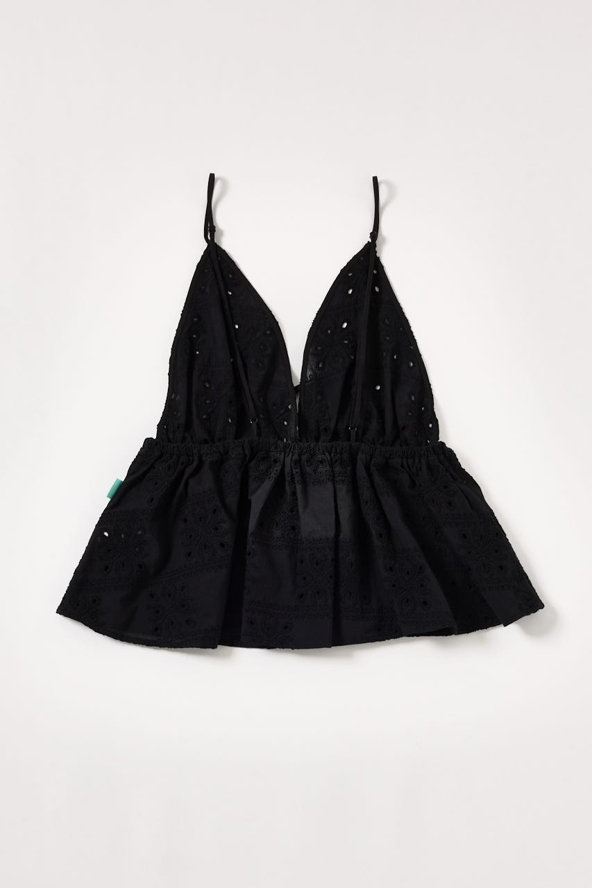 【INSTANTFUNK】アイレット ビスチェトップ BLK FREE