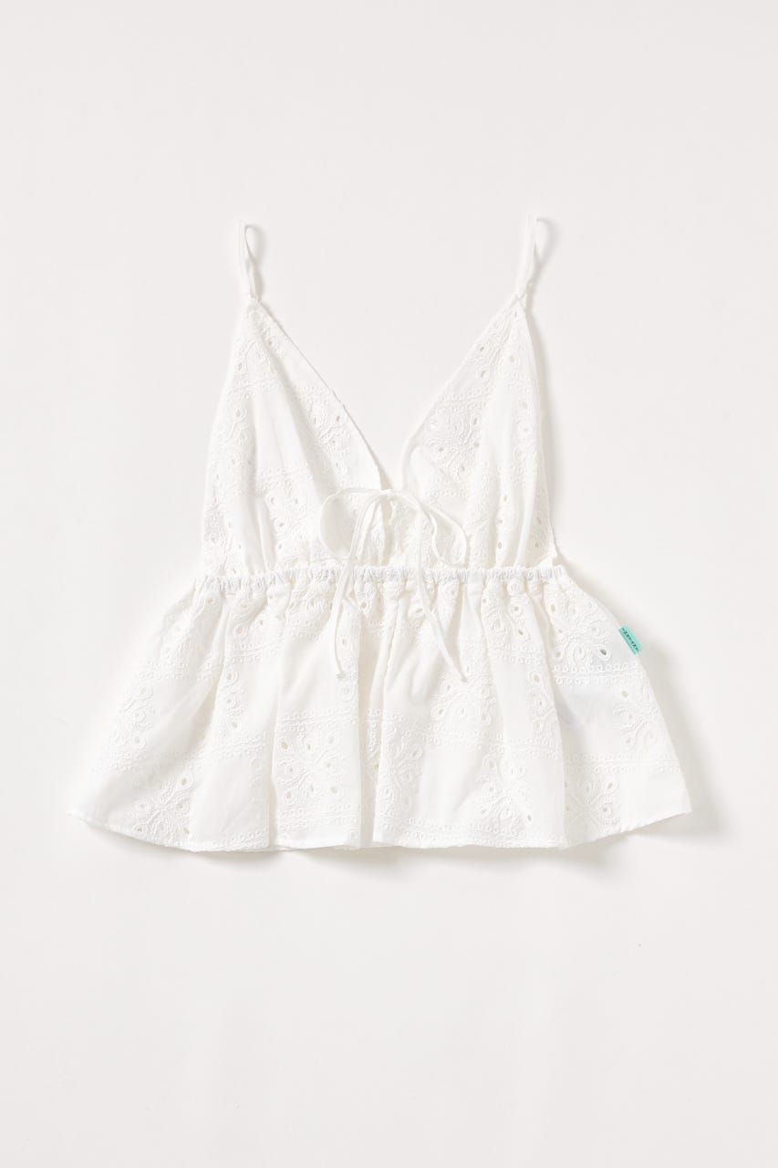 【INSTANTFUNK】アイレット ビスチェトップ WHT FREE