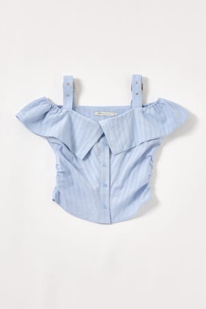 【INSTANTFUNK】オープンショルダー ブラウス