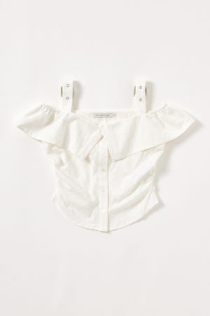 【INSTANTFUNK】オープンショルダー ブラウス