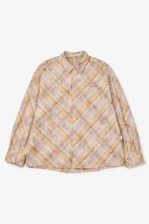 【INSTANTFUNK】ロゴ チェックシャツ