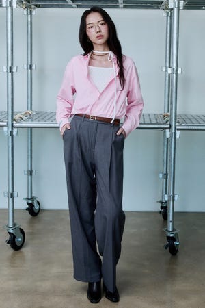 【INSTANTFUNK】クラシック ワイドスラックス