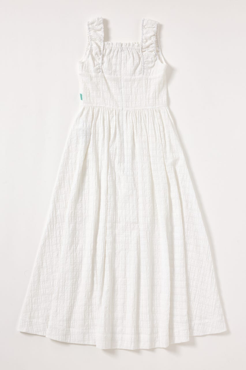 【INSTANTFUNK】シャーリング ドレス WHT FREE