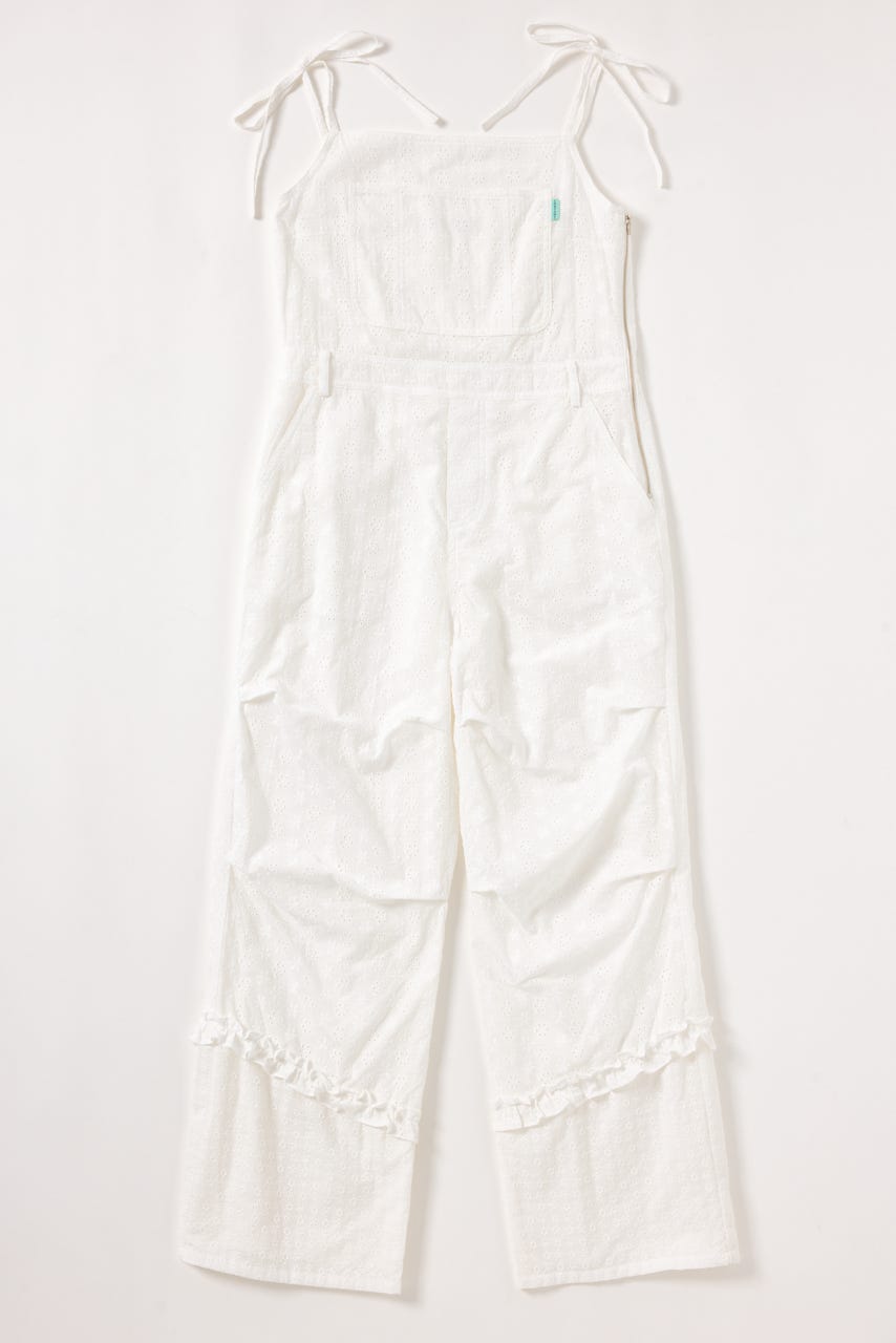 【INSTANTFUNK】レース オーバーオール WHT FREE