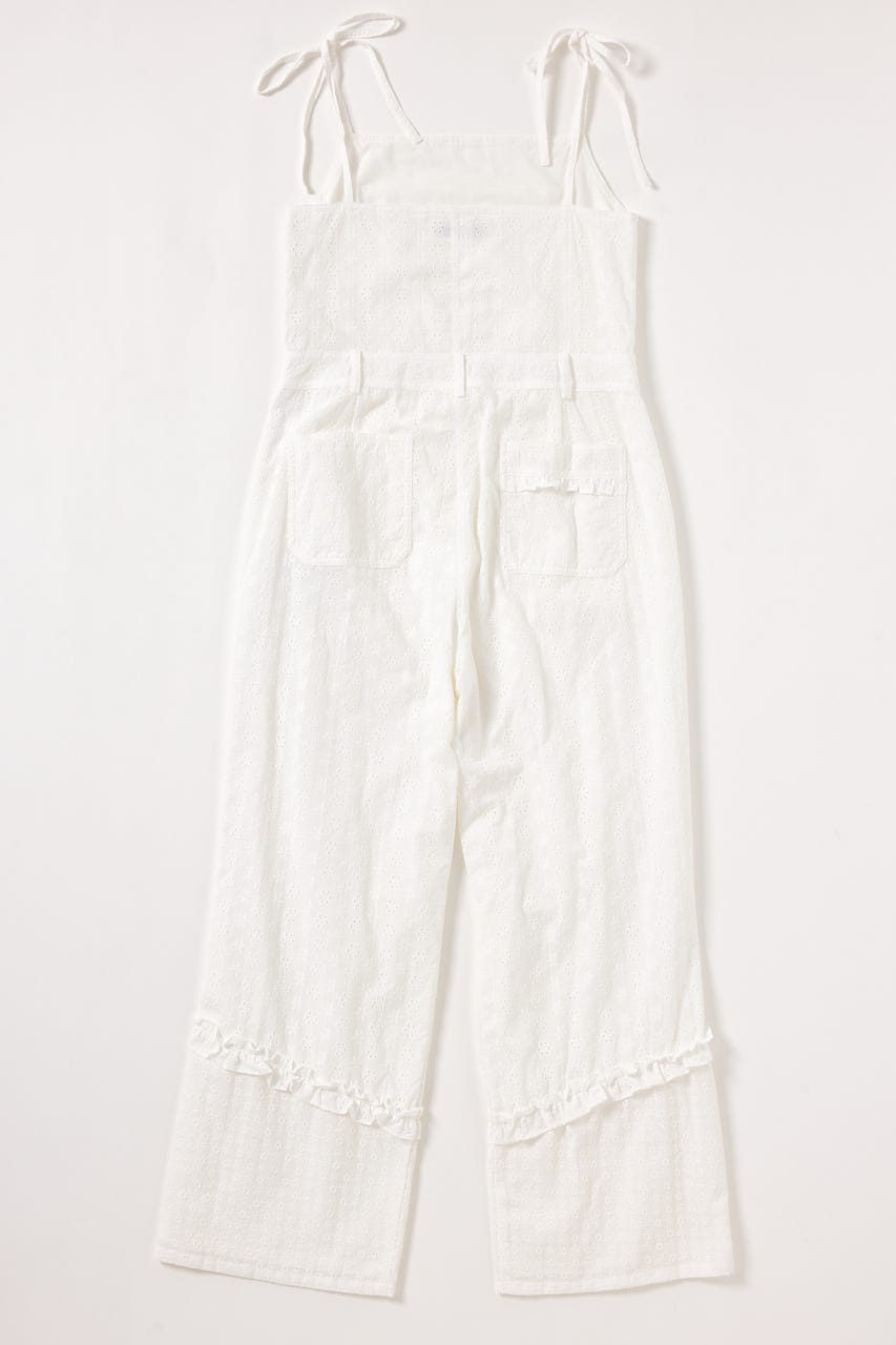 【INSTANTFUNK】レース オーバーオール WHT FREE