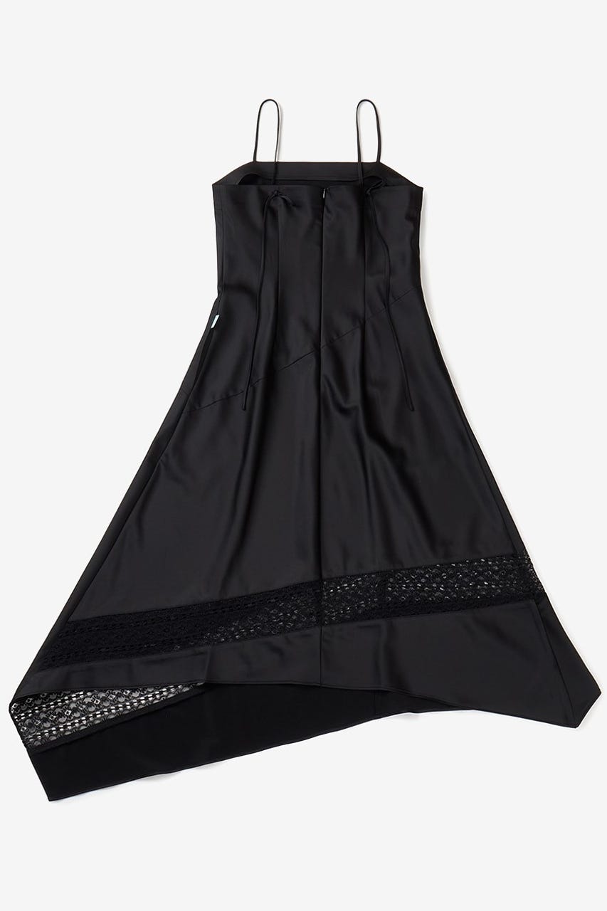 【INSTANTFUNK】アンバランス スリーブレスドレス BLK FREE