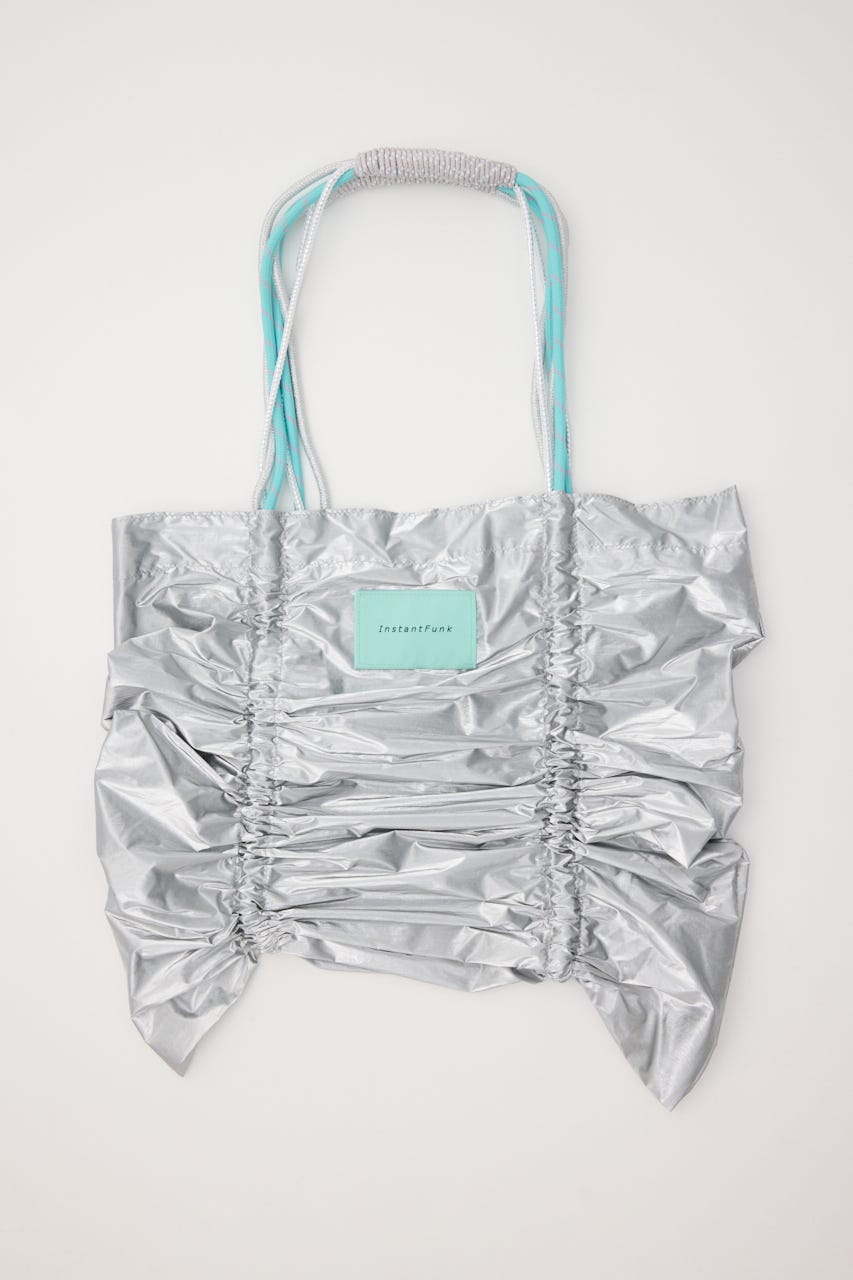【INSTANTFUNK】シルバーロープ シャーリング バッグ SLV FREE