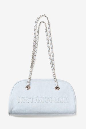 【INSTANTFUNK】デニム チェーンショルダー バッグ